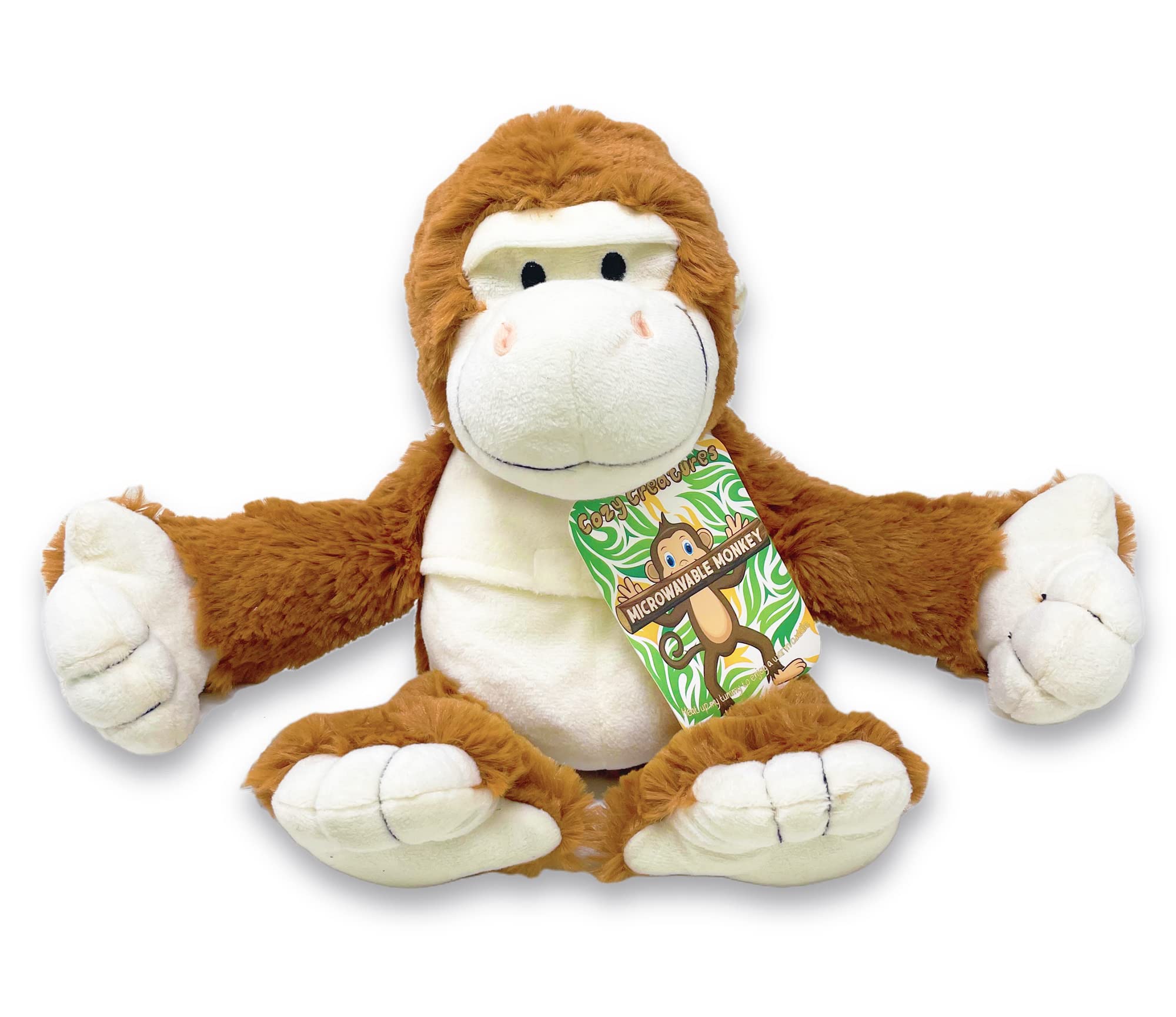Cozy Creatures Children's Heated Microwavable Cuddly Heatable Monkey Teddy