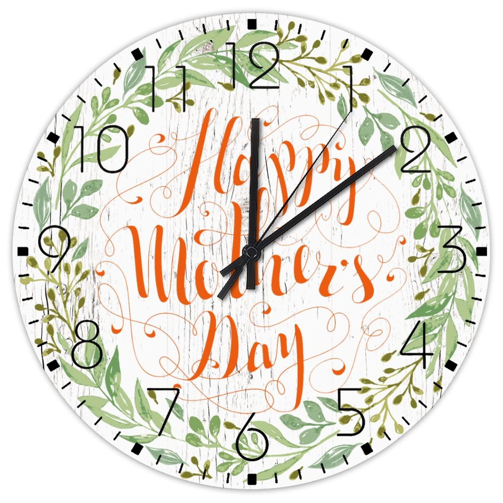 Horloge murale silencieuse 38cm grand format pour décoration salon et café