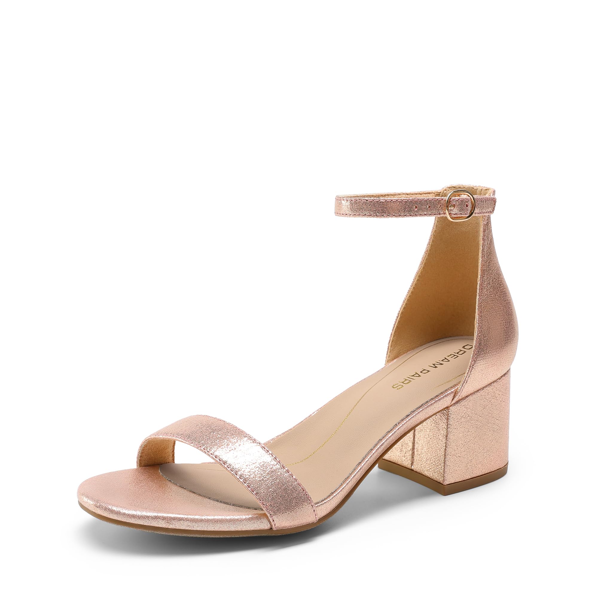 DREAM PAIRS Womens Low-Chunk Low Heel Pump Sandal