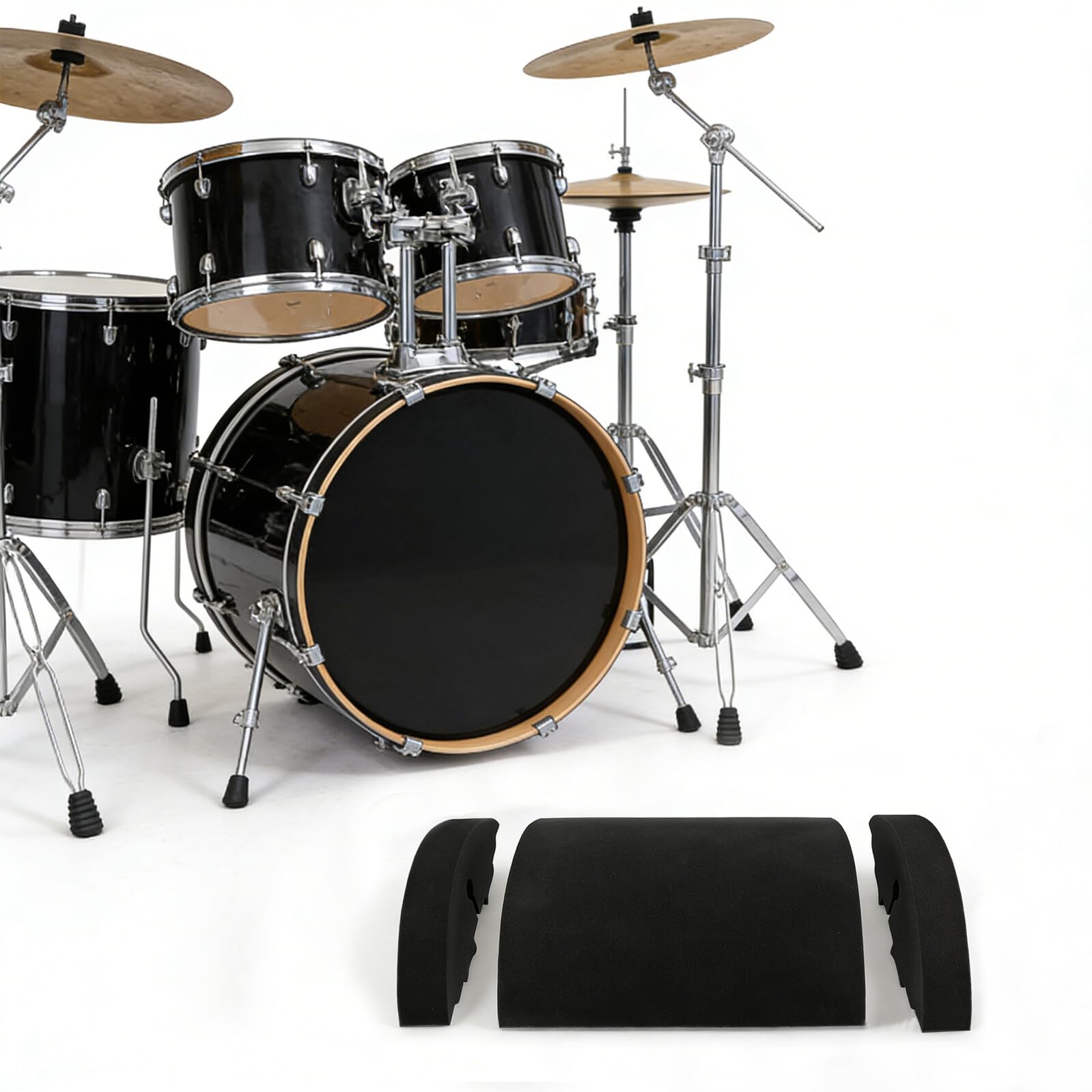 3 Almohadillas Silenciadoras para Práctica de Batería Acústica, Pads de Esponja para Amortiguación de Platillos, Accesorios Portátiles para Entrenamiento Silencioso de