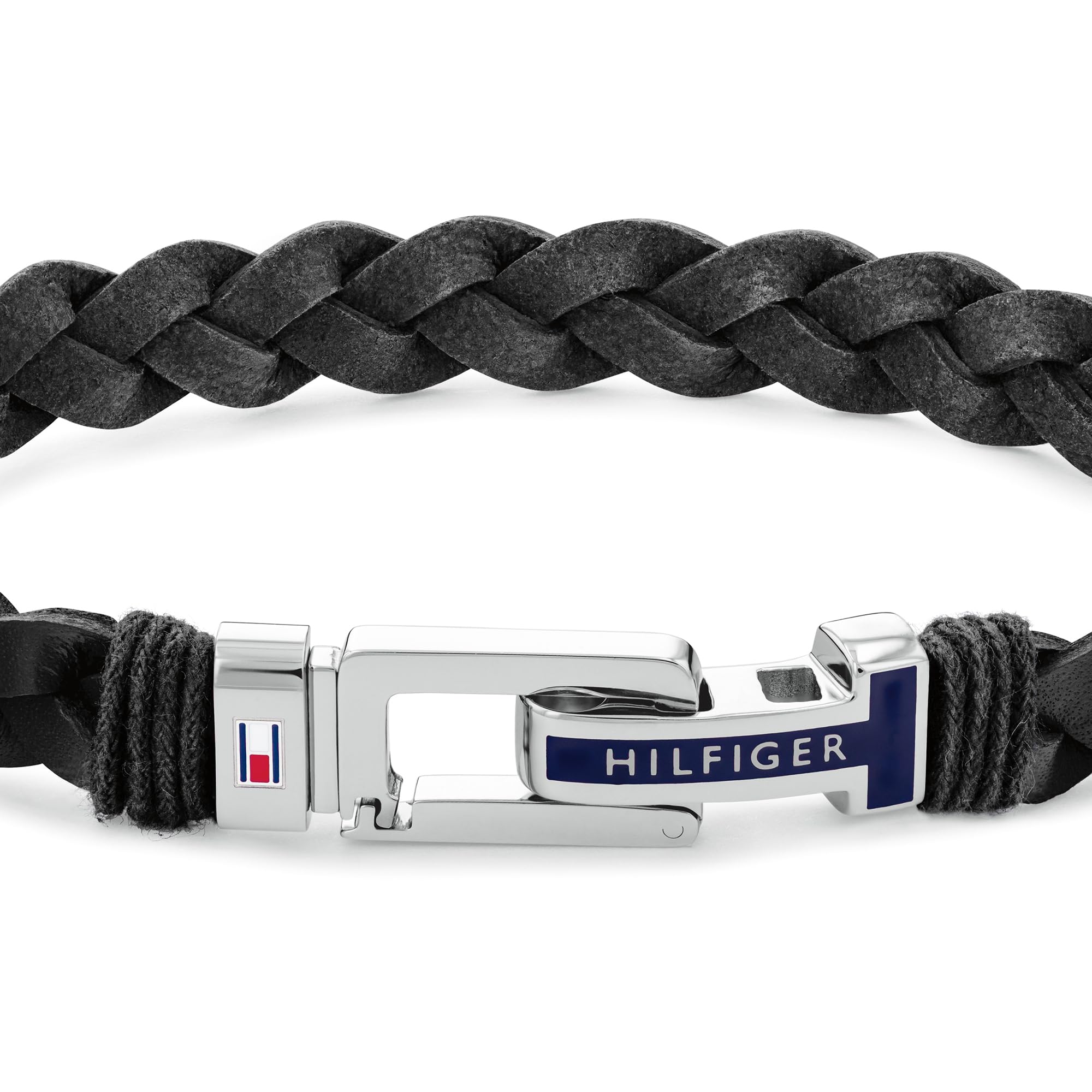 Tommy Hilfiger Jewelry Geflochtenes Lederarmband für Herren - Erhältlich aus Blau oder Schwarz – Ansicht 2