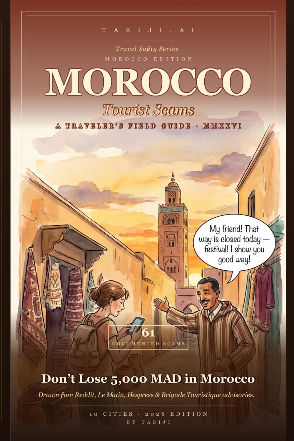 Morocco Tourist Scams 2026: 61 Real Scams Across Marrakech, Fez, Casablanca & 7 More Cities — Drawn from Moroccan News Reports, Embassy Advisories, and Tourist Police Records