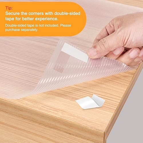 Miniatura 4 de Glotoch - 2 rollos de forros no adhesivos para gabinetes de cocina, impermeables, antideslizantes, para cajón, estantecómodarefrigeradorbaño, 12