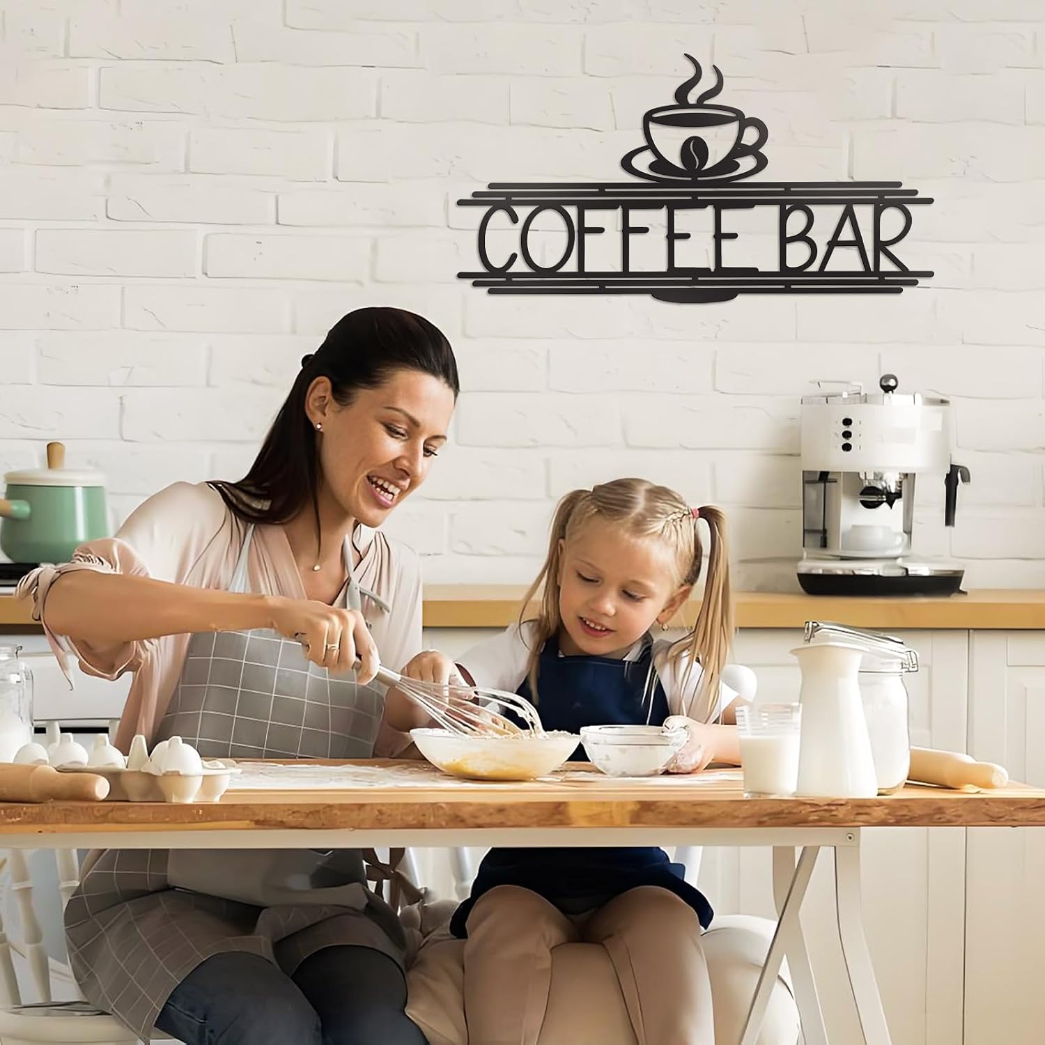 Metal Coffee Bar Sign, 14.96x8 Inch Coffee Sign for Wall, Coffee Bar Signs for Coffee Station Kitchen Home Decor (Elegant) image 5