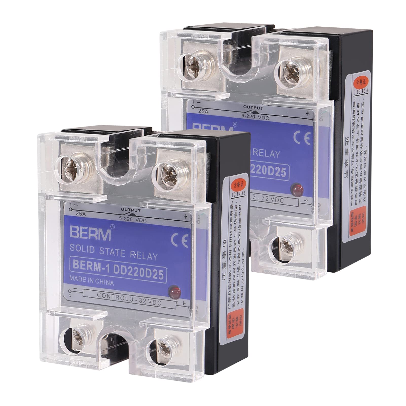 Buy DWEII 2-Pack SSR-25DD Solid State Relay,SSR-25DD DC to DC Input 3 ...