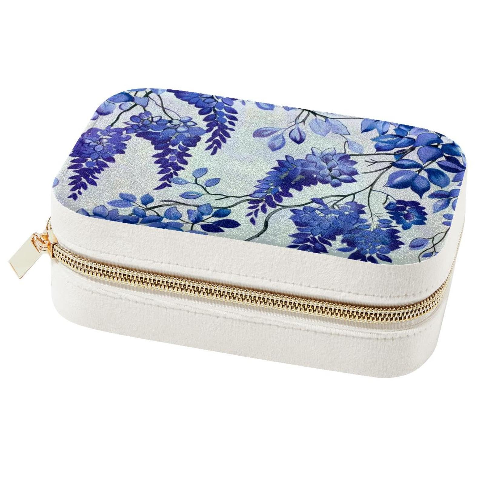 Boîte à bijoux de voyage Wisteria portable pour bagues et colliers