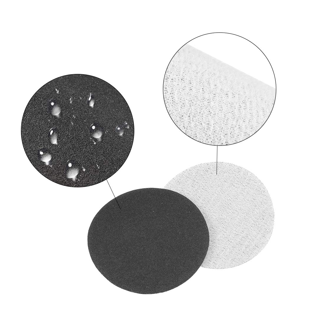 CoCud Hook & Loop Sanding Disc, 5\" Dia 320/600/1000 Assorted Grit, No Hole Wet Dry Orbital Sandpaper Silicon Carbide - (Applications: For Wood Or Metal Polishing), 30-Pieces