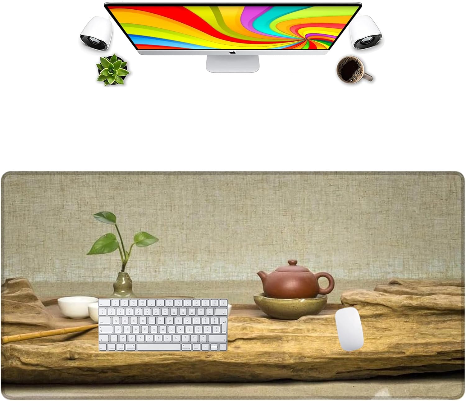 LL-COEUR XXL Landscape Mouse Pad Computer Keyboard Mat Office Desk Pad 2mm (Colour 1, 1200 x 600 x 2 mm)