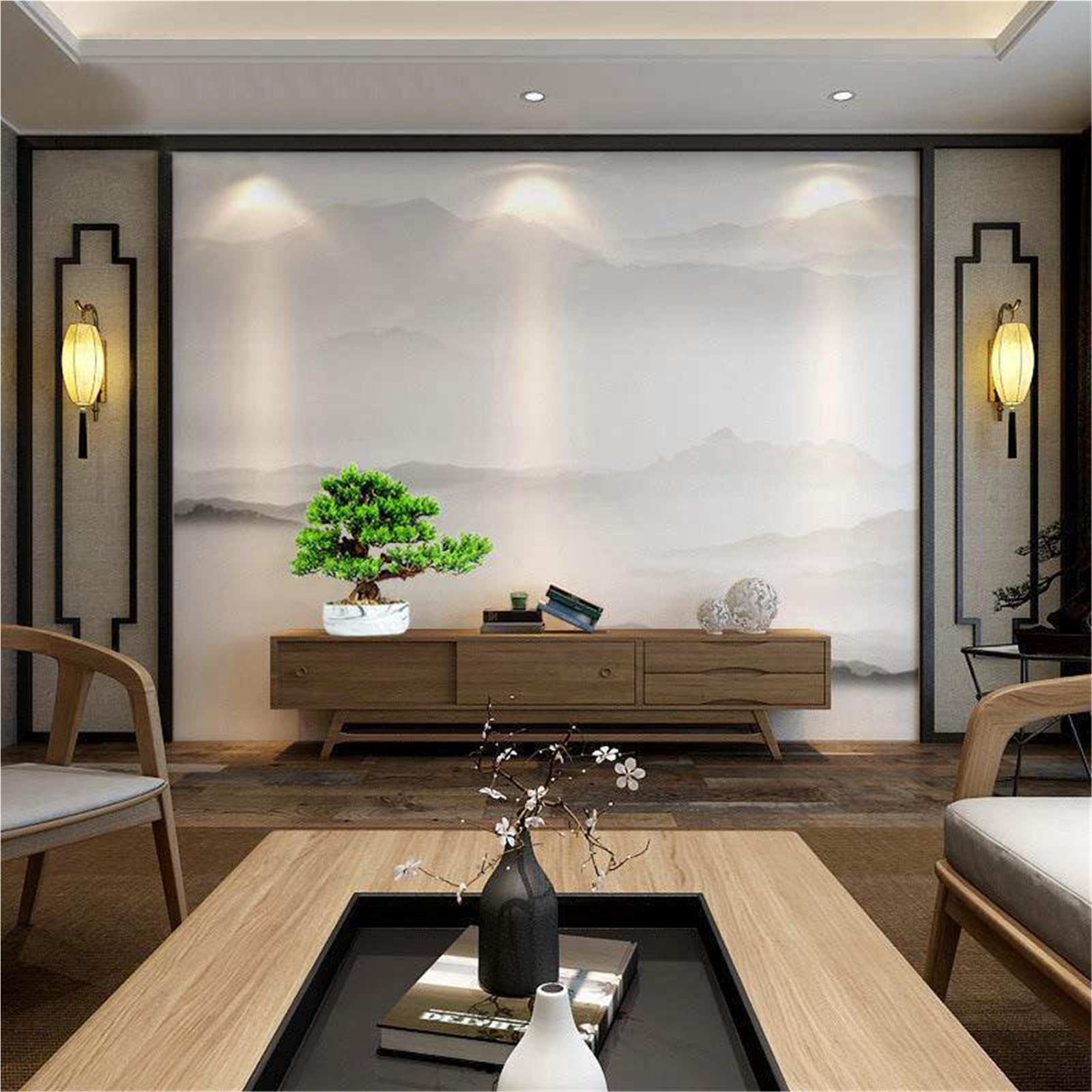 Bonsai Decorativo Pianta di cipresso Finta realistica in Vaso. Scrivania da Ufficio