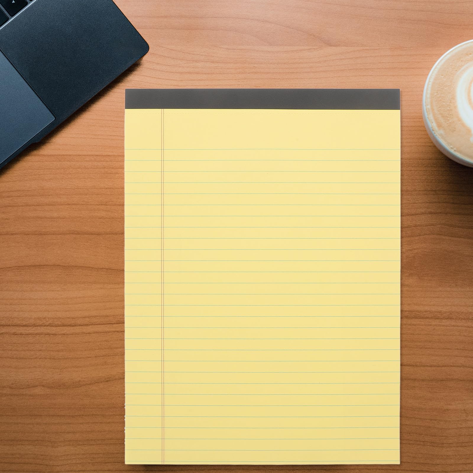 SUPVOX Blocco Note A4 4 Pezzi Carta Gialla Righe Legali Blocco per Appunti Facile da Scrivere Taccuino Portatile per Scuola e Ufficio