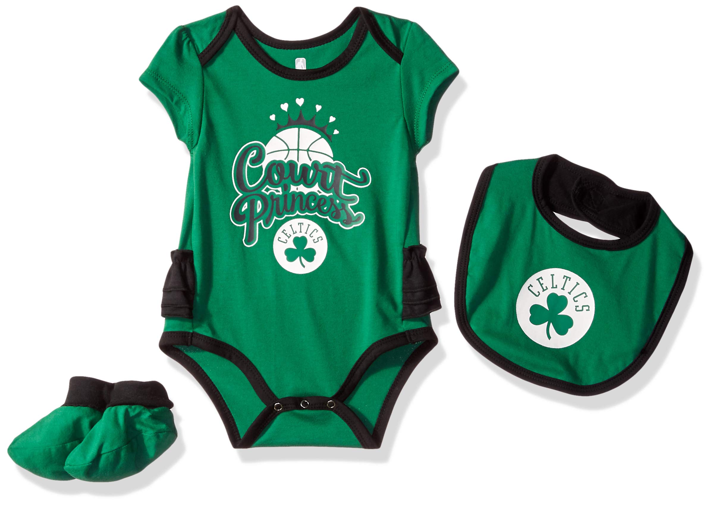 NBA by Outerstuff NBA Newborn & Infant "Mini Trifecta" Bodysuit, Bib & Bootie Set