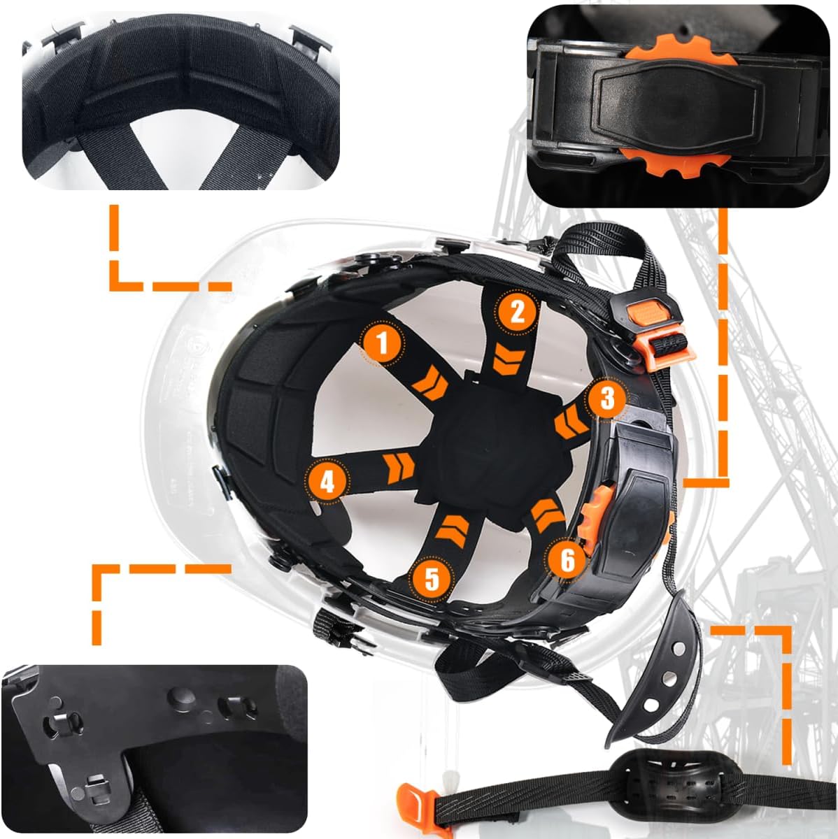 Safety Helmet Hard Hat Customize Your Logo USA Eagle Relief Industrial Construction Work Hat ANSI Z89.1 Approved