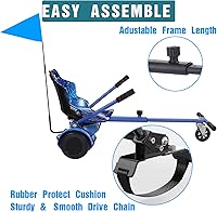 Vista 4 de Hoverboard - Accesorio de asiento de kart para todas las edades Accesorios para aeropatineta compatible con scooter de equilibrio automático