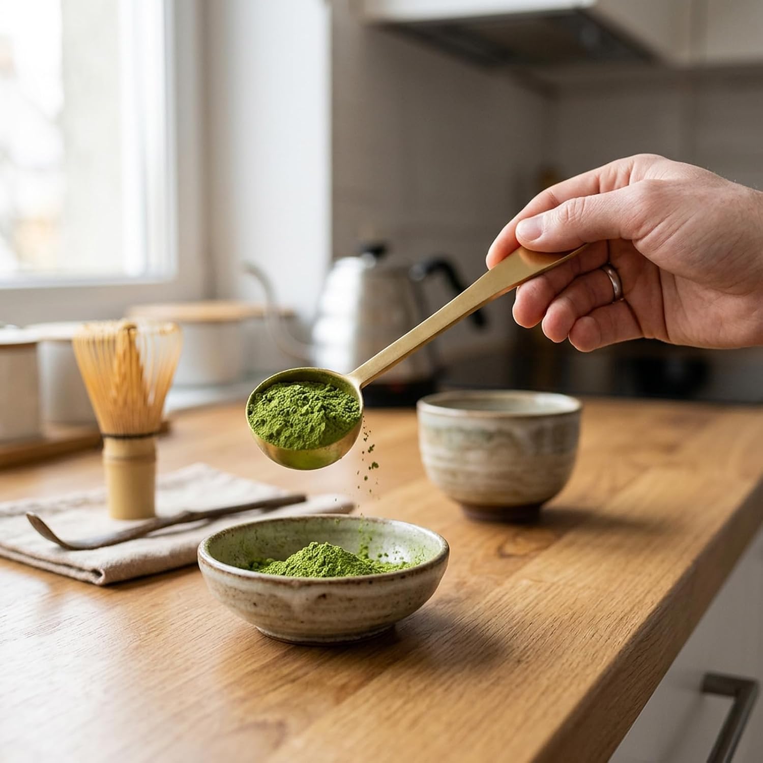 3Pcs Matcha Spoon Set, Matcha Measuring Spoon for Matchas Green Tea Powder, Essential Matcha Gadgets, Ideal for Home Coffee and Baking Use