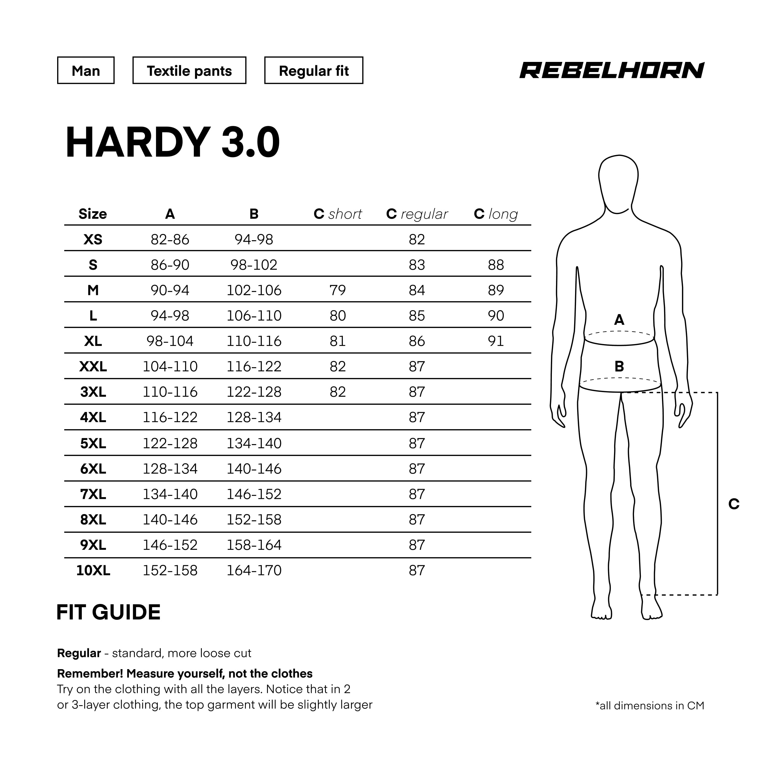 REBELHORN Hardy 3.0 Pants - spodnie motocyklowe Mężczyźni