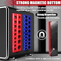 Vista 3 de Juego de 2 organizadores magnéticos SAE y métrico de 1/2 pulgada (enchufe no incluido)