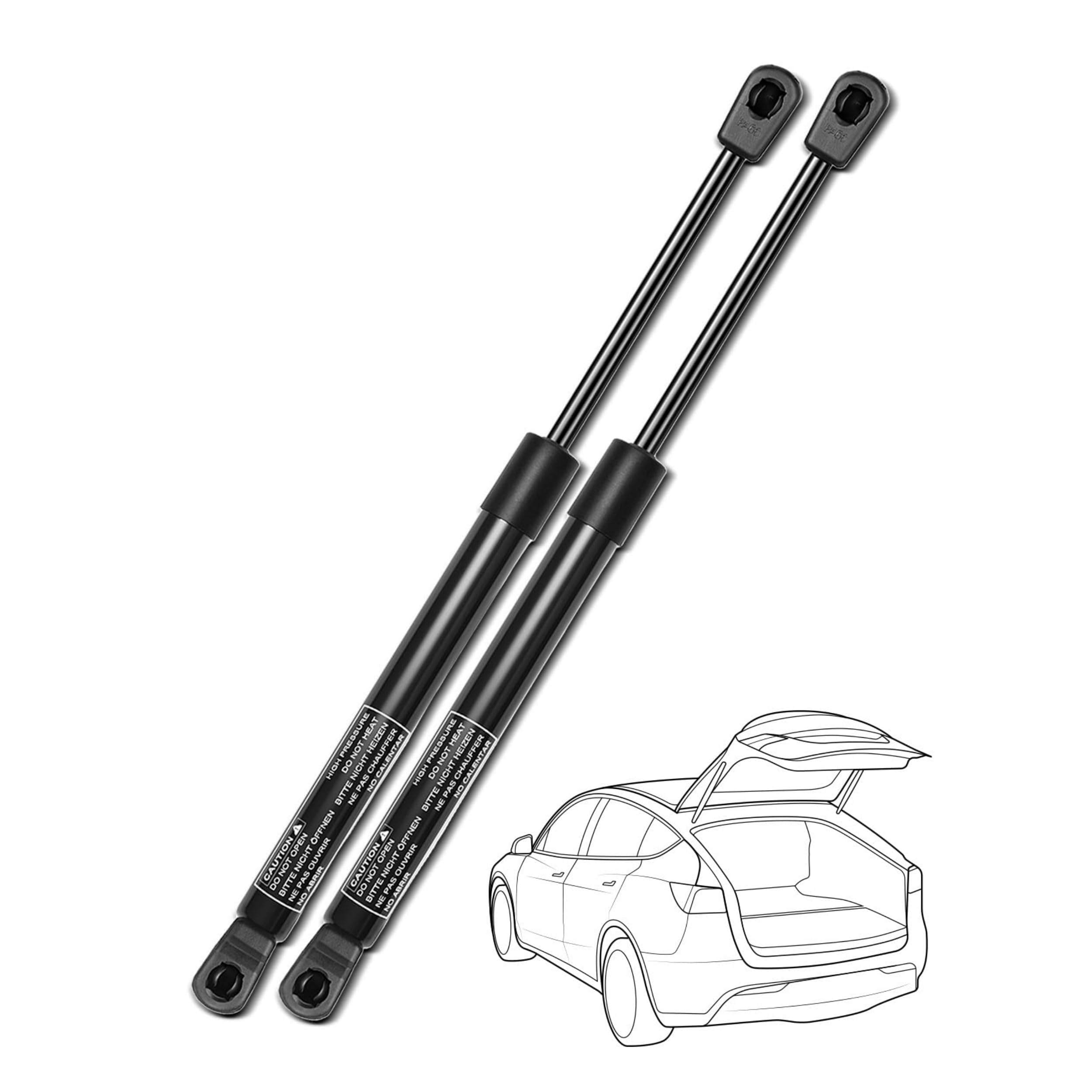 Tryagat 2 Pcs Tailgate Gas Struts for Hyundai Santa Fe 2007-2012, Boot Lift Supports And Gas Springs Heavy Duty Reliable Rear Hatch Shocks Dampers