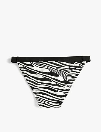 Zebra Desenli Bikini Altı Normal Bel