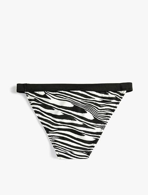 Zebra Desenli Bikini Altı Normal Bel