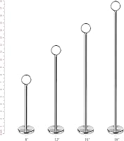 Vista 2 de New Star 12 soportes para números, de mesa. De 12 pulgadas plateado