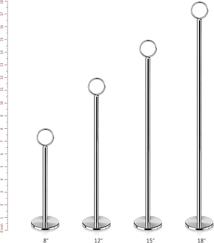 Miniatura 2 de New Star 12 soportes para números, de mesa. De 12 pulgadas plateado