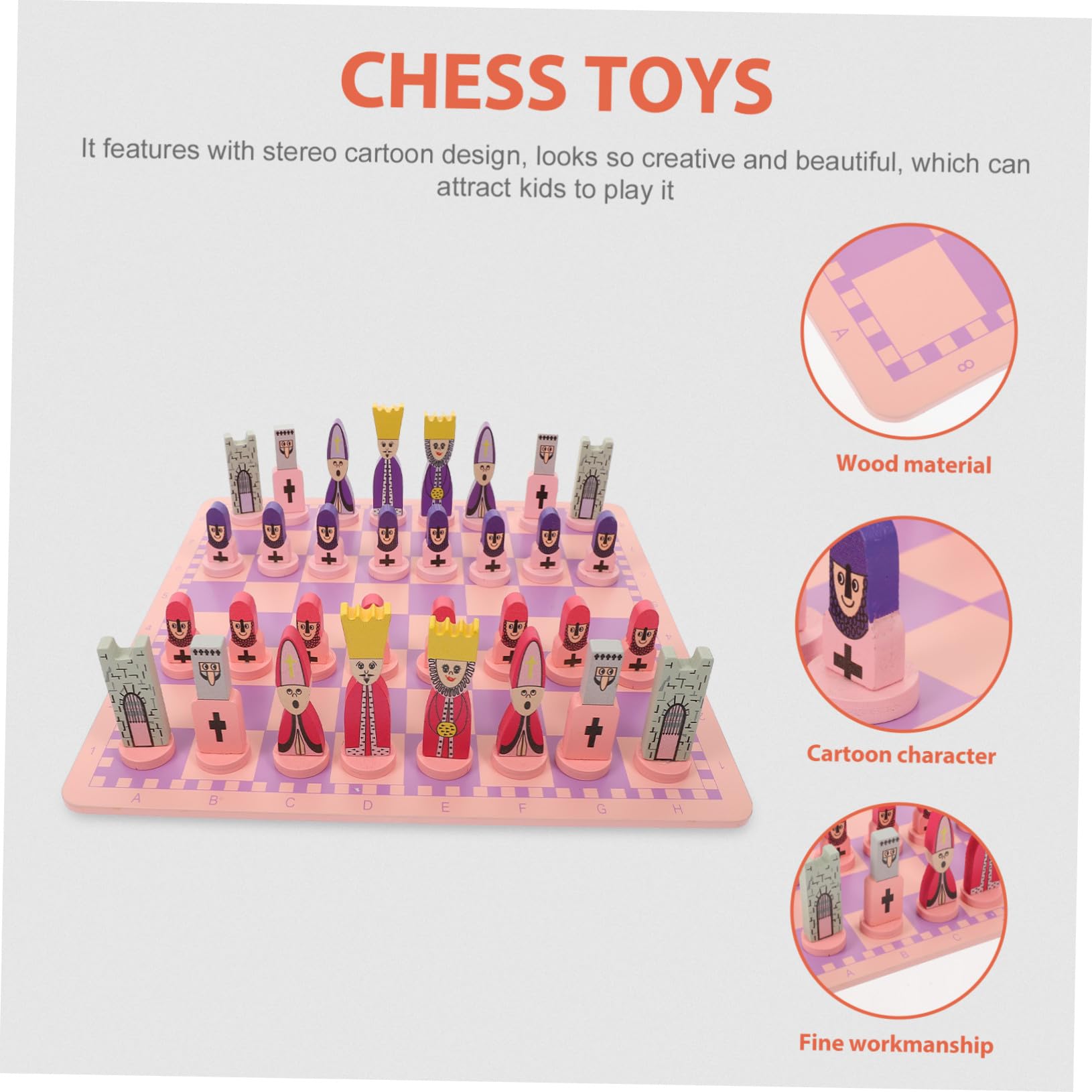 Set di Scacchi da Viaggio Pieghevole per Bambini e Adulti, Giocattolo Educativo con Scacchiera Cartoon Portatile, Sviluppo Capacità Cognitive e Coordinazione Occhio-mano