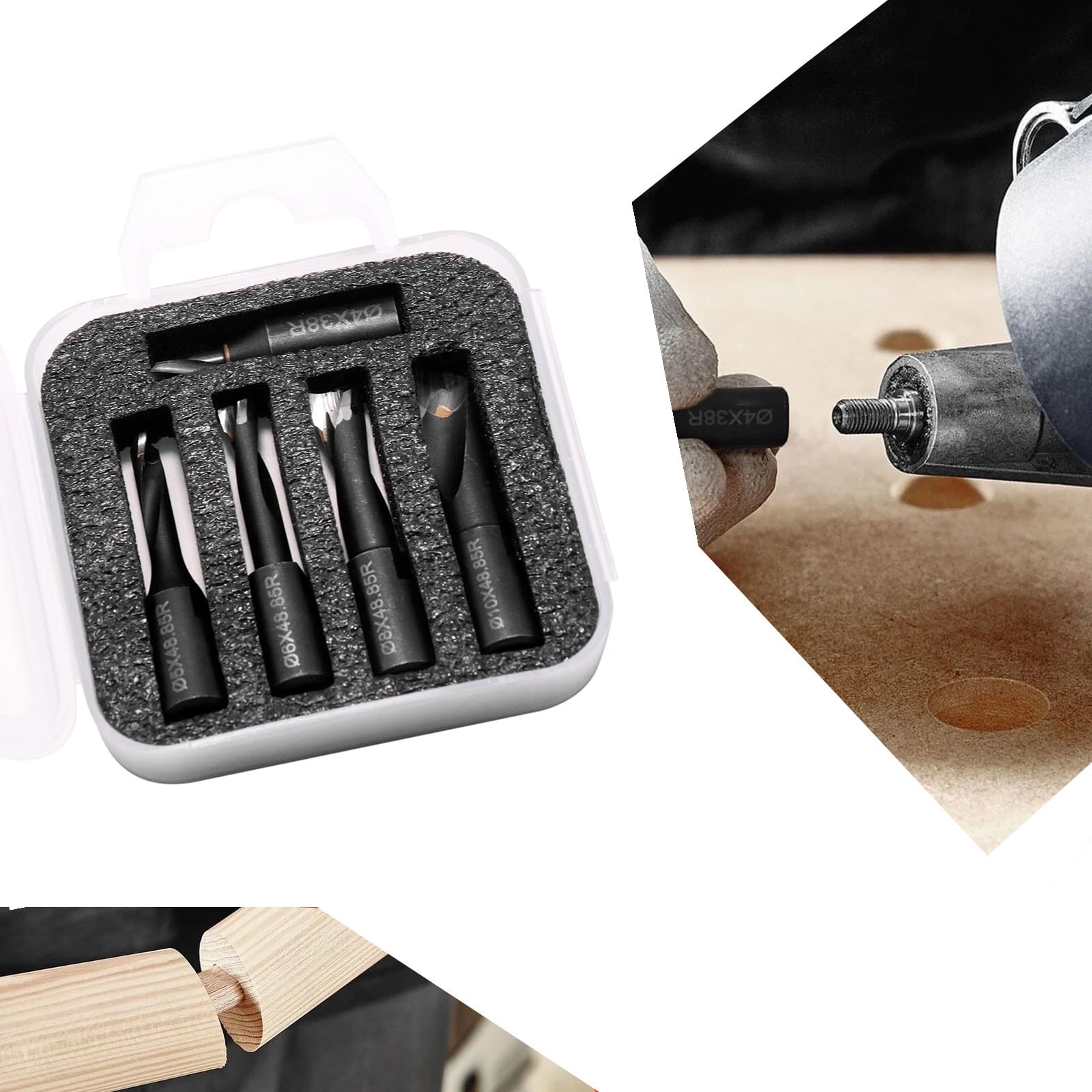 BestParts Lot de 5 embouts de rechange en carbure solide pour machines à joindre Domino 4 mm, 5 mm, 6 mm, 8 mm et 10 mm