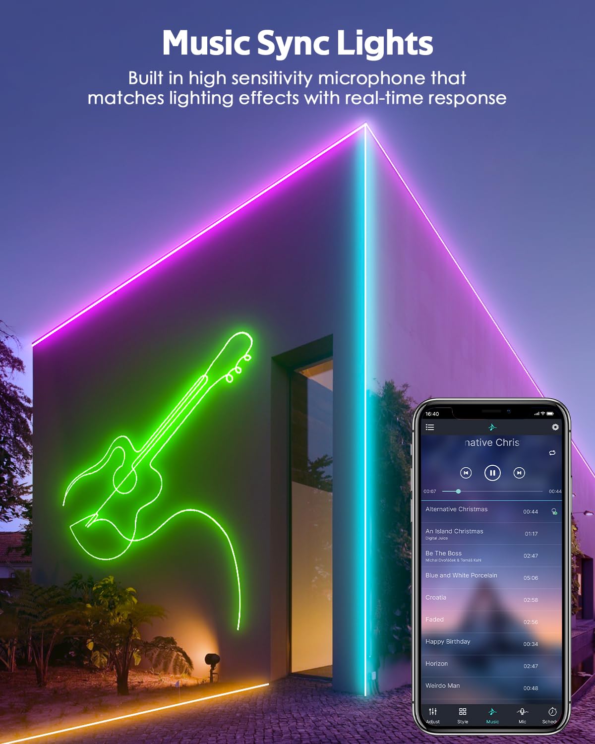 110V Bluetooth RGB COB LED Strip Light 10FT Multicolor Dimmable Flexible LED Lights Strip with Remote Music Sync Outdoor Waterproof RGB Neon COB Rope Light Plug in Color Changing AC 110V~130V IP67