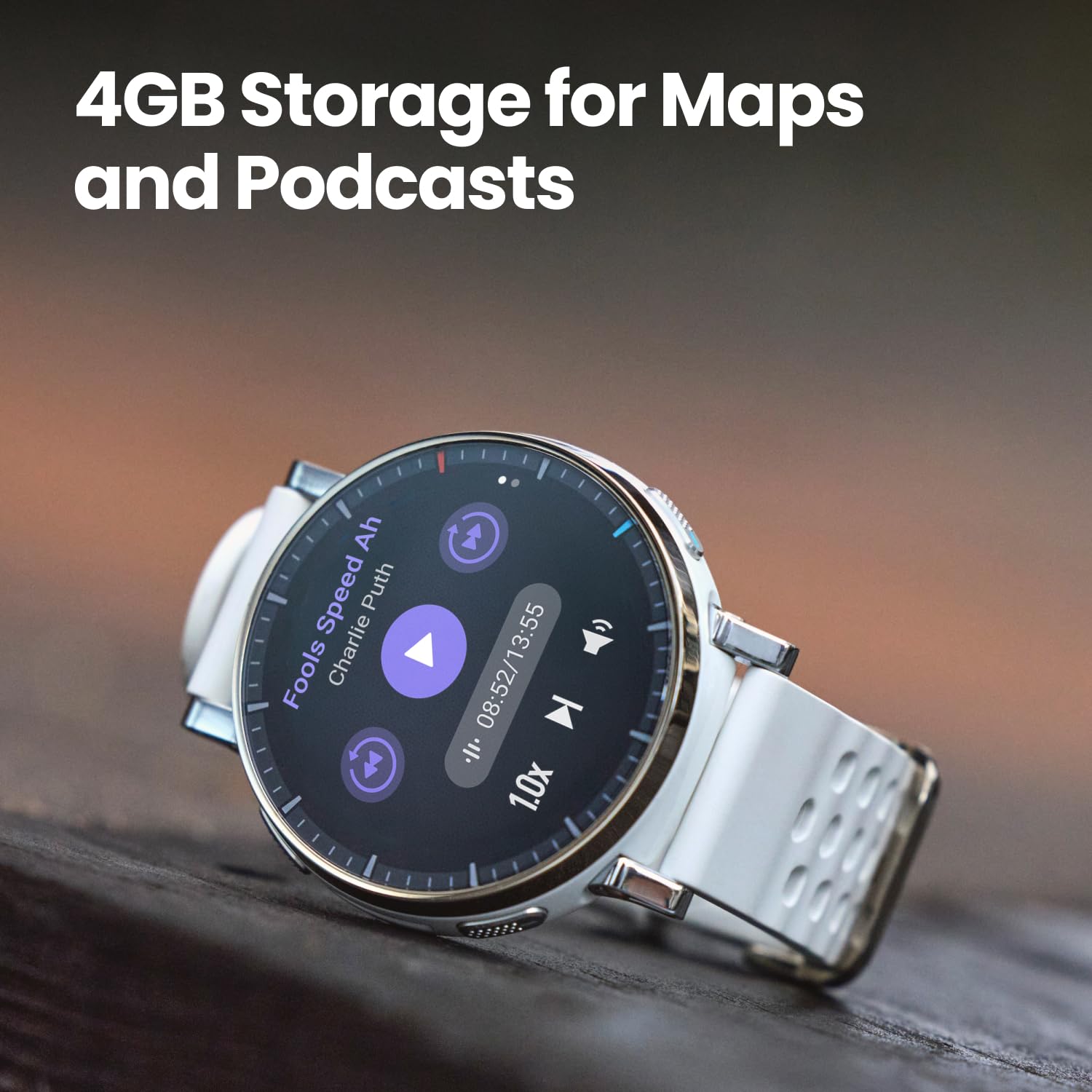 Amazfit Active 3 Premium GPS Running Smart Watch, 1.32" AMOLED Sapphire Display, 12-Day Battery, 4GB Storage, Offline Maps, 170+ Workout Modes, 5 ATM, Heart Rate & Fitness Tracker for Android & iPhone — view 7