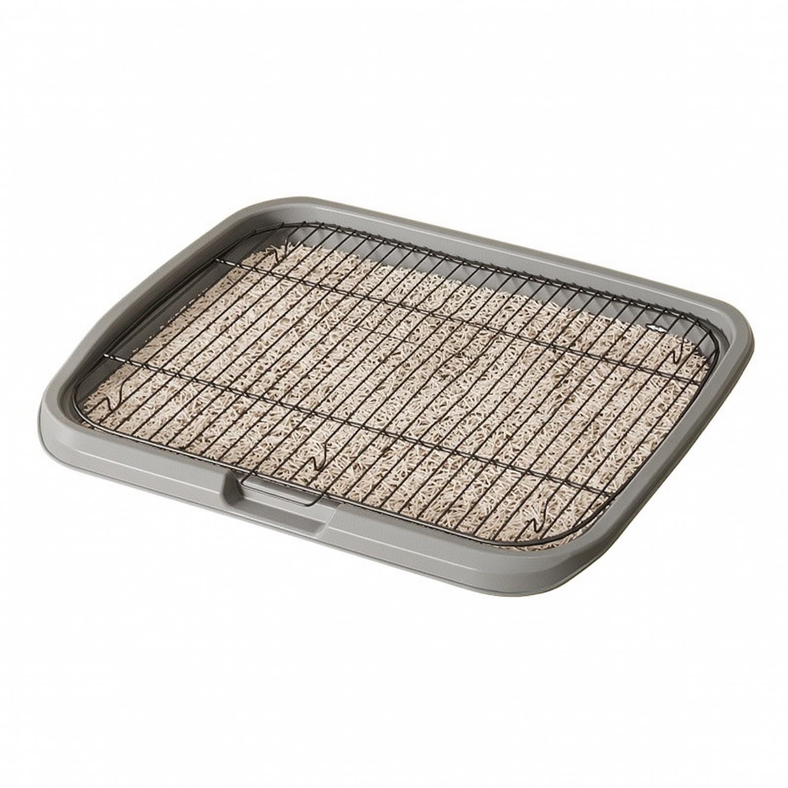 rockible Plateau Propreté avec Grille Amovible, Gris Avancé, Style to 1 | Hygiénique, Robuste, pour Balcon, Chiots, Chiens