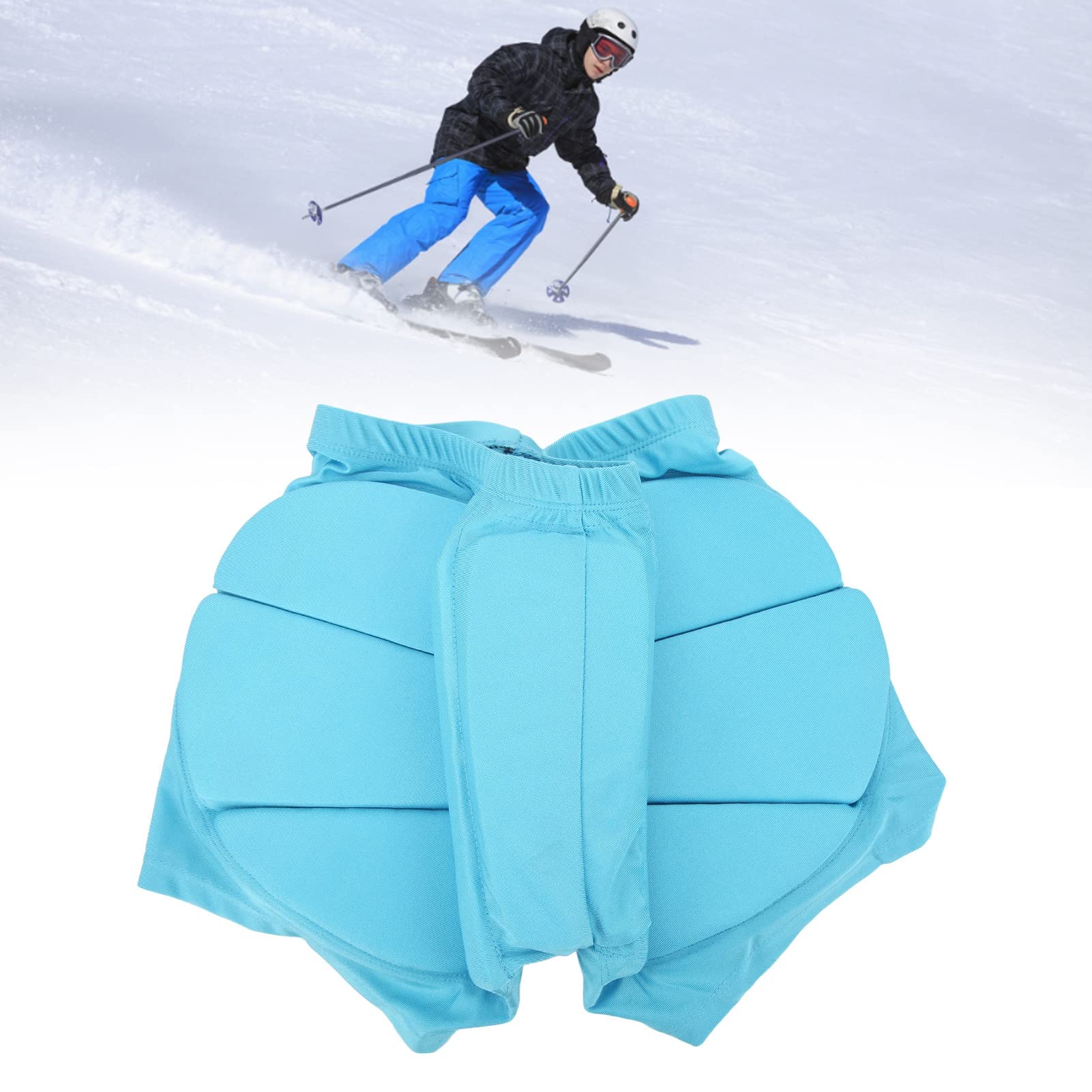 Keenso Short de Protection en Nylon et EVA pour la Peau, Résistant à la Chaleur, Pantalon Court de Protection pour Le Cyclisme, Le Ski, Les Sports