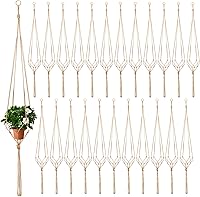 Newwiee 20-Pack 48-Inch Macrame Plant Hangers Jute Rope Holders for Indoor Outdoor Hanging Planters Baskets