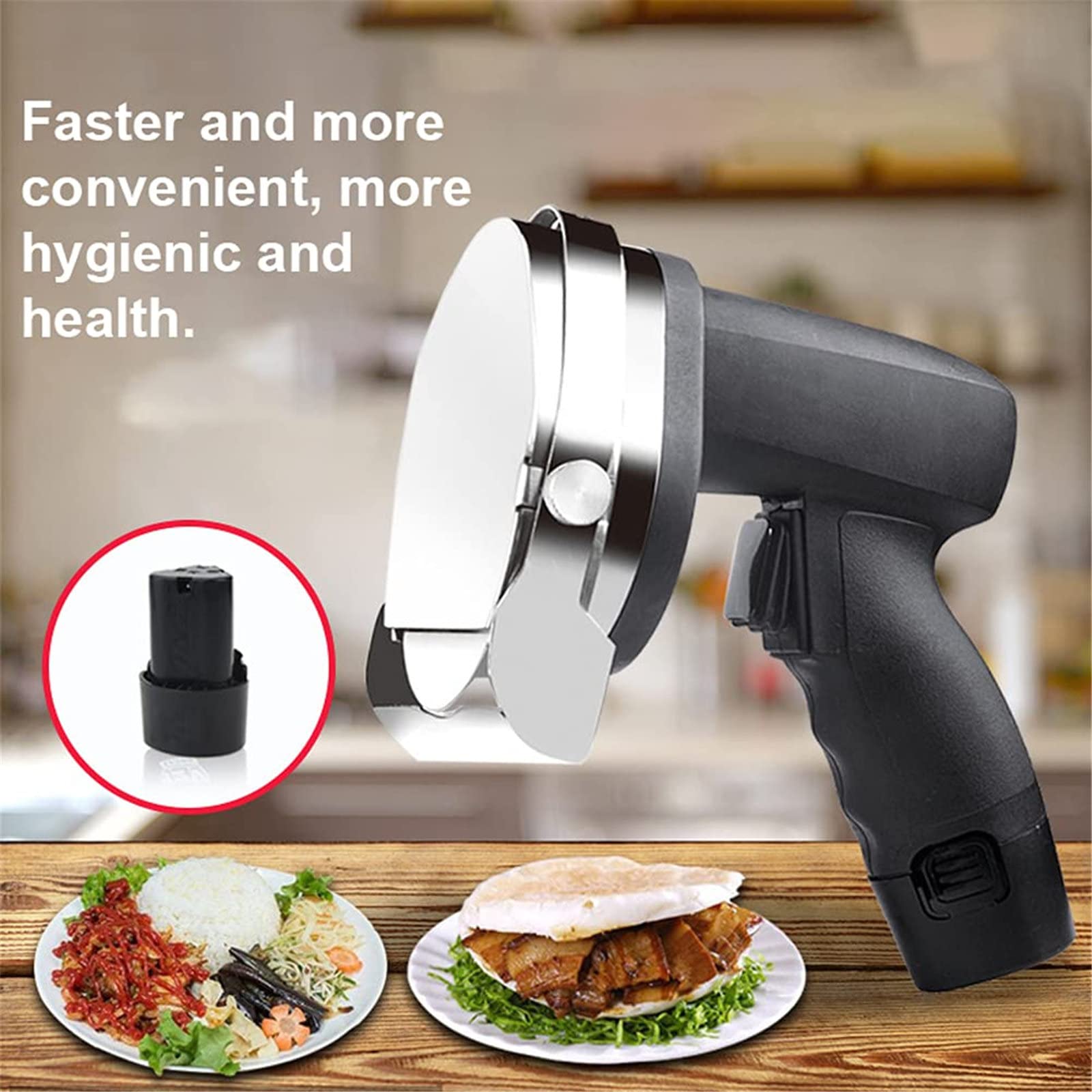 Trancheuse électrique Shawarma Doner Kebab Filaire ou sans Fil, Couteau Trancheuse électrique Shawarma Doner Kebab Filaire ou sans Fil, Couteau