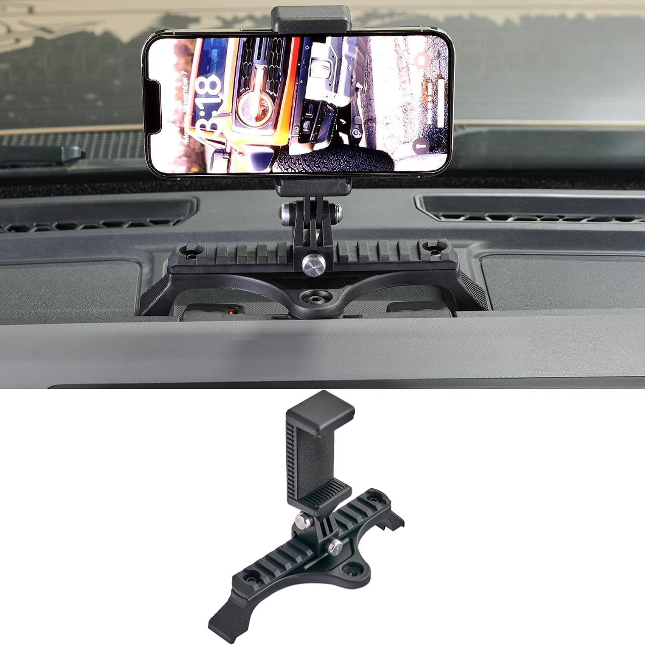 IAG I-Line Picatinny Rail w/Phone Dash Mount for Ford Bronco 2021+ 2/4 Door (Not Sport) IAG I-Line Picatinny Rail w/Phone Dash Mount for Ford Bronco 2021+ 2/4 Door (Not Sport)