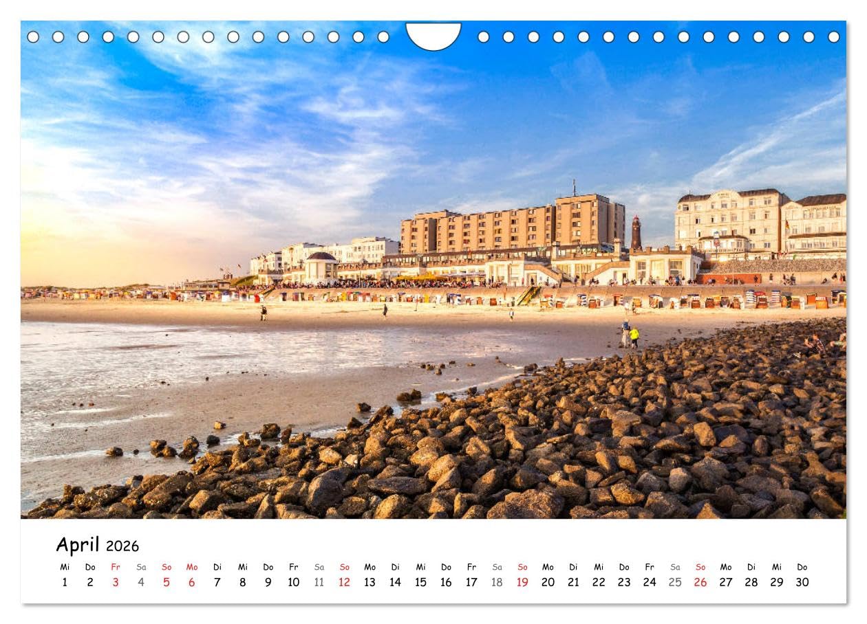 Borkum, bezaubernde Nordseeinsel (Wandkalender 2026 DIN A4 quer), CALVENDO Monatskalender: Berauschende Augenblicke der Nordseeinsel (CALVENDO Orte)