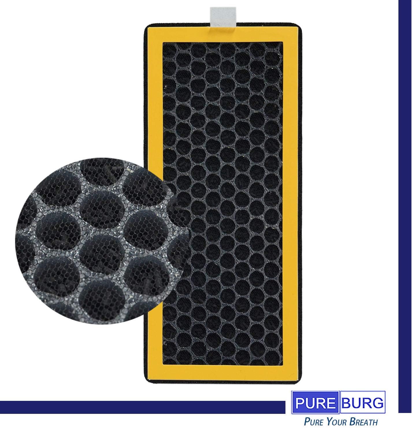 PUREBURG Replacement Filter Set Compatible with HoMedics AT-PET01 AT-PET02 TotalClean PetPlus Tower Air Purifier,2-Pack H13 HEPA Activated carbon Air Clean - Image 2