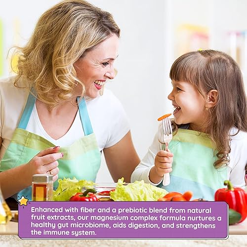 Miniatura 6 de Gomitas de magnesio para niños, glicinato de magnesio, citrato, prebiótico, zinc, gomitas calmantes para niños y adultos, complejo de magnesio, para