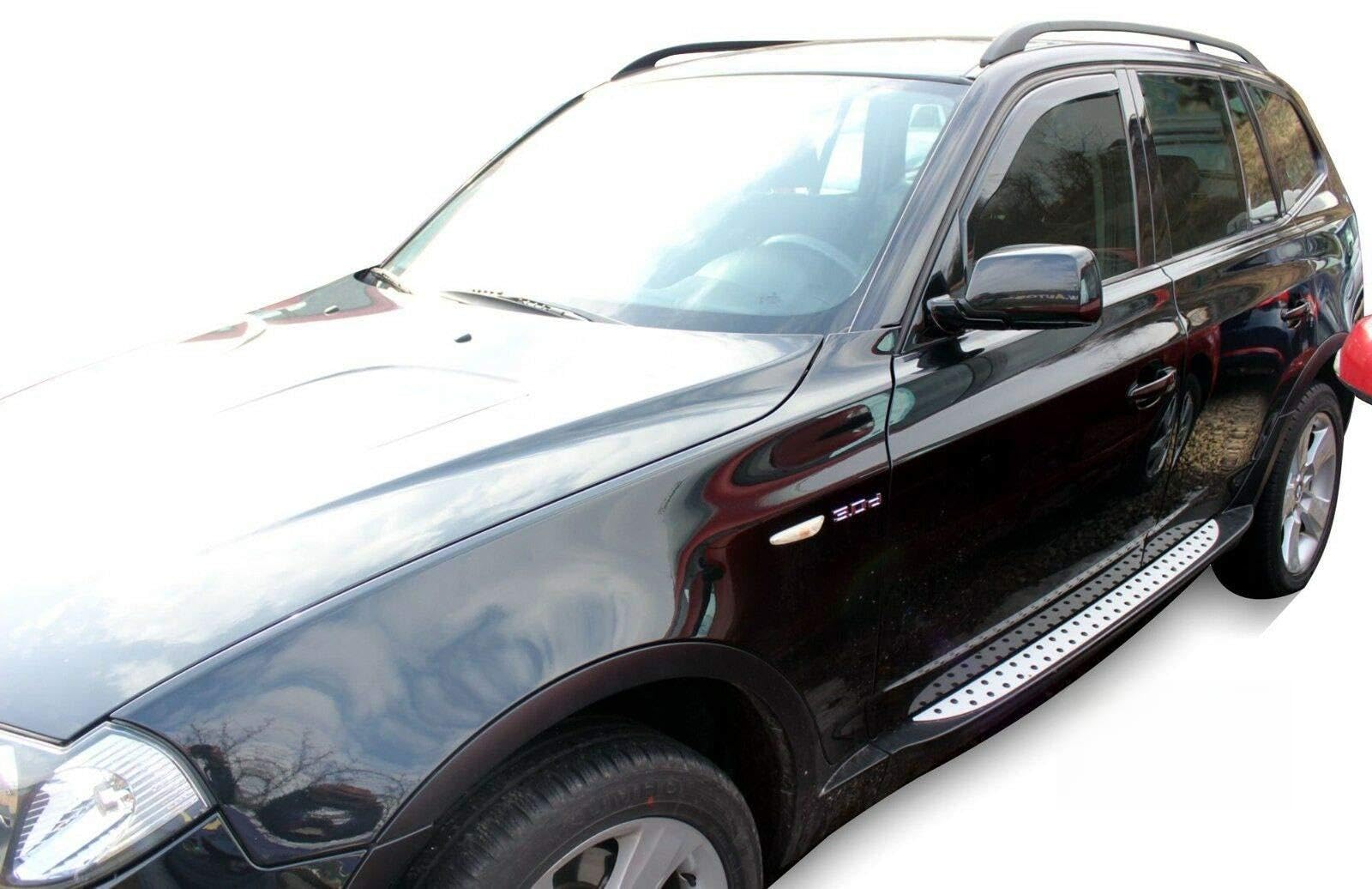 J&J AUTOMOTIVE Deflettori d'Aria per BMW X3 E83 2003-2010, Set da 2 Pezzi, Nero fumé Oscurato Heko
