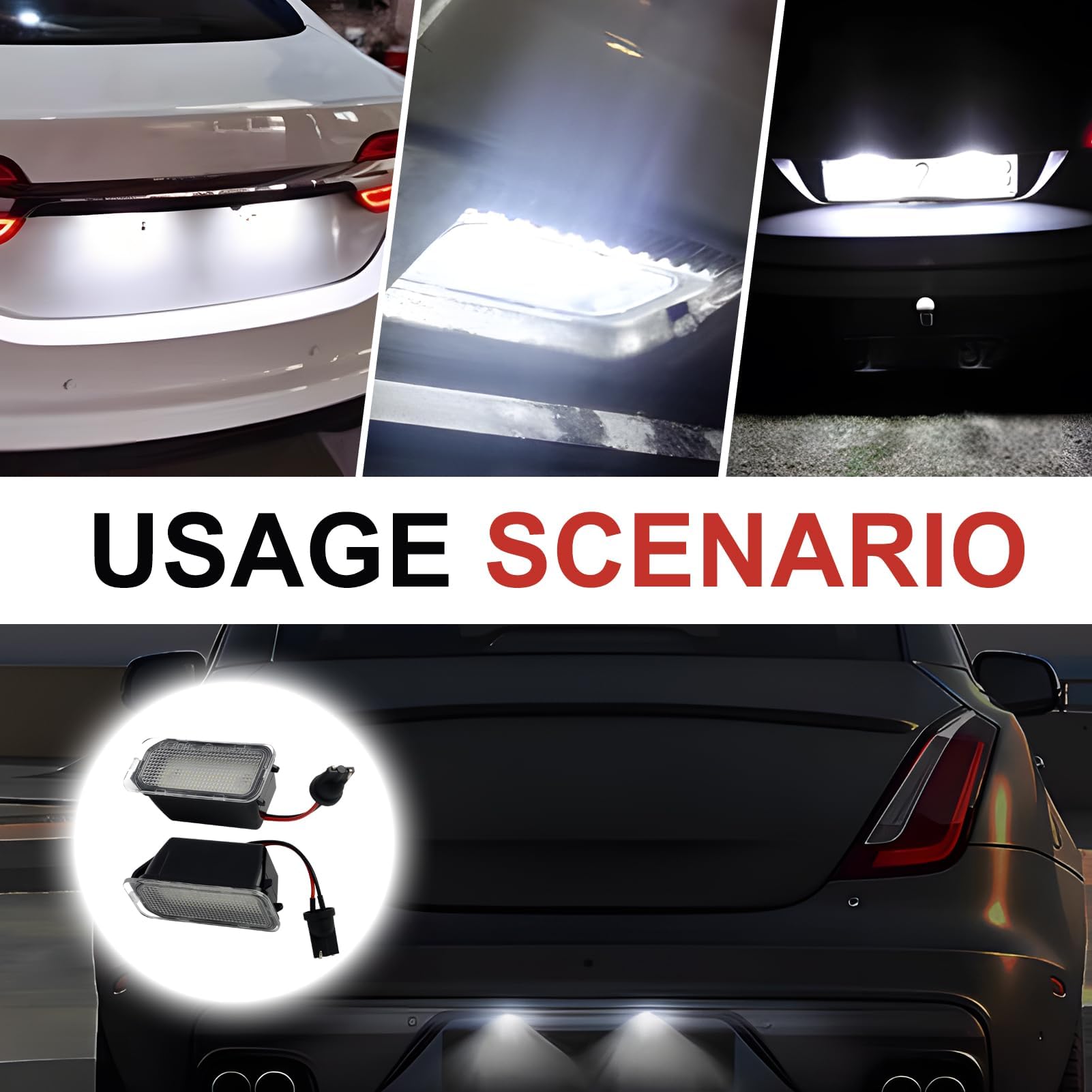 LED ARRIÈRE PLAQUE Immatriculation Ampoule Feux Rechange Pour Nissan