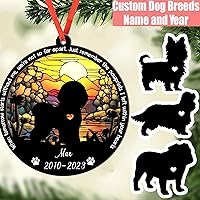 Vista 3 de Adorno personalizado para atrapasoles Bichon Frise, Bichon Frise Sun Catcher Adorno de Navidad – Regalo para perro amante, Bichon Frise 3D 2 capas