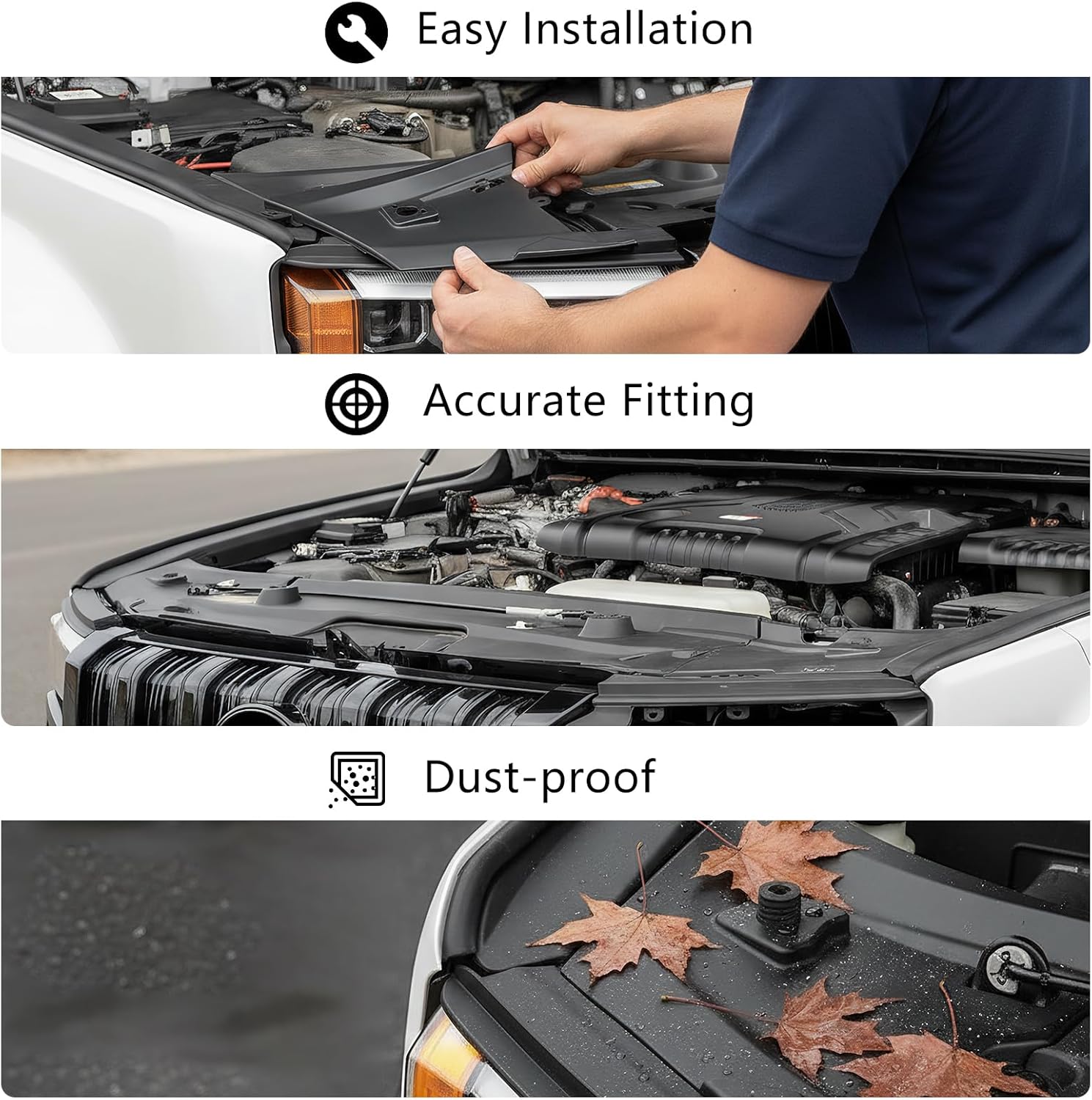 Headlight Cover Plate for 2024 2025 Toyota Land Cruiser 250 & 1958 Prado LC250 Exterior Engine Compartment Protection Cover Plate