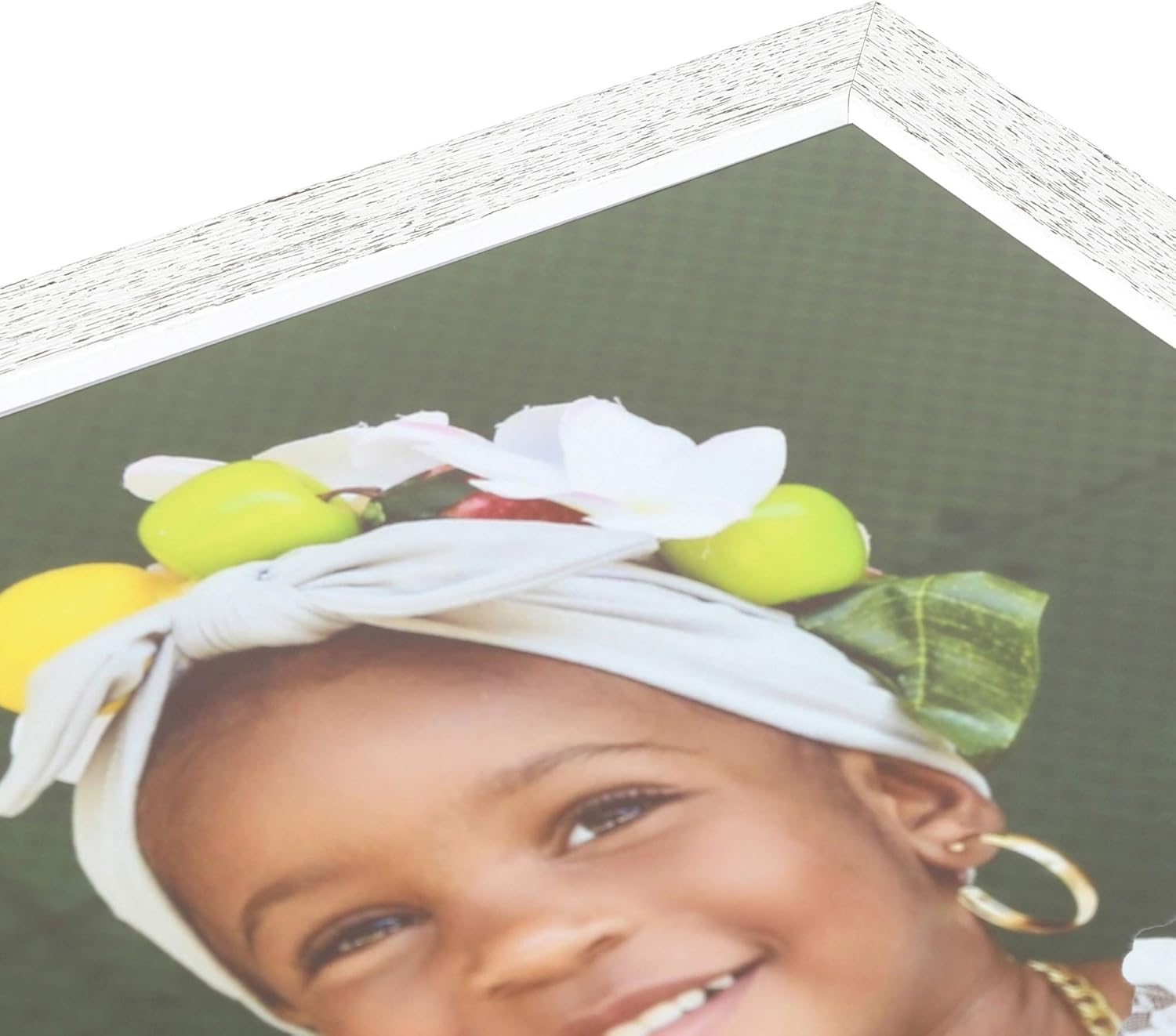 ArtToFrames 6x18 inch Eggshell Rustic Barnwood Wood Picture Frame, 2WOM0066-1343-YWHT-6x18