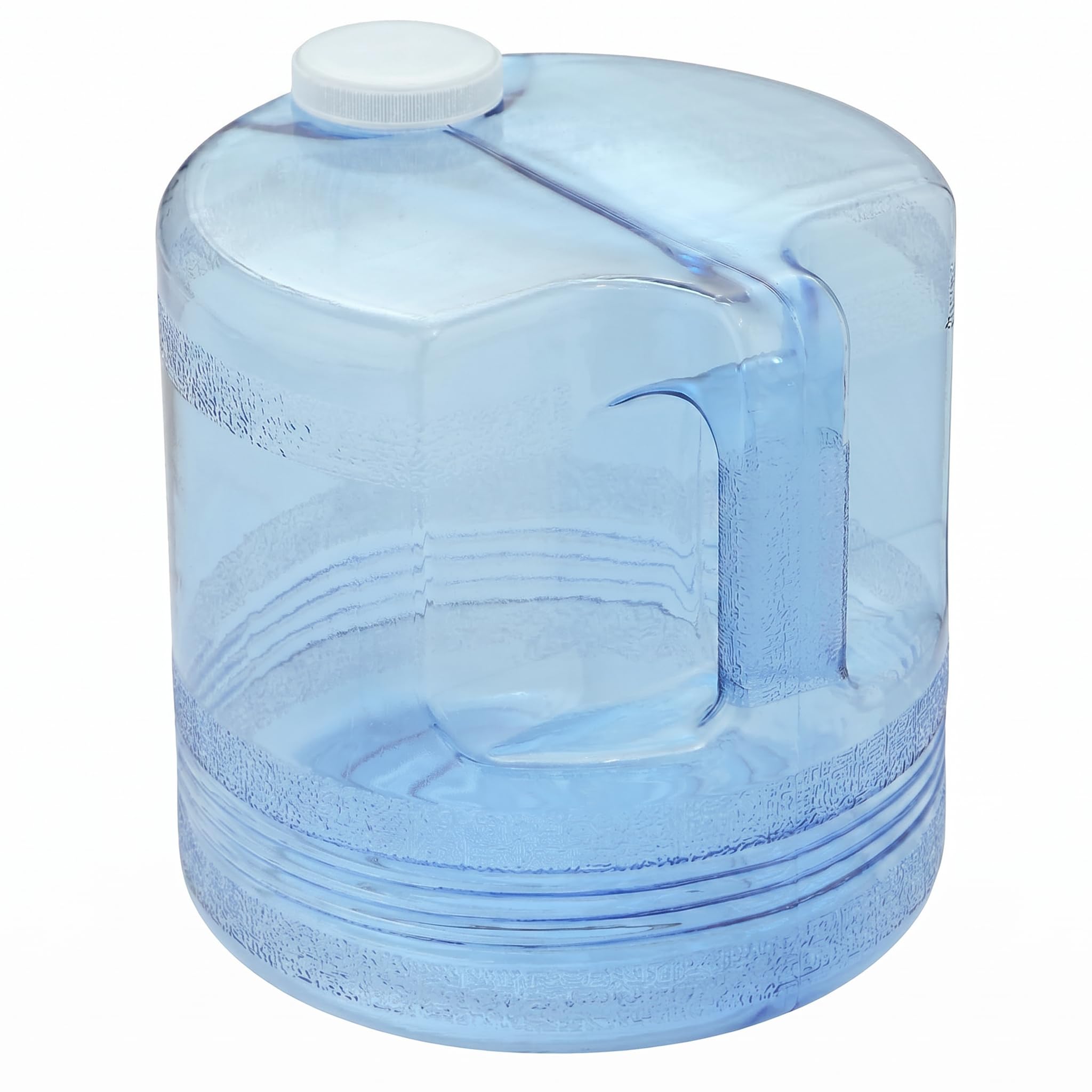 Wilafury Blue 4L Distilled Water Jug, Large Capacity Transparent Water Storage Container With Handle, Plastic Carafe For Countertop Distillers,