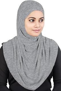 Women's 2-Piece Al-Amira Hijab with Under Scarf/Cap/Bonnet in Soft Viscose Jersey, Ready to Wear HJ-129