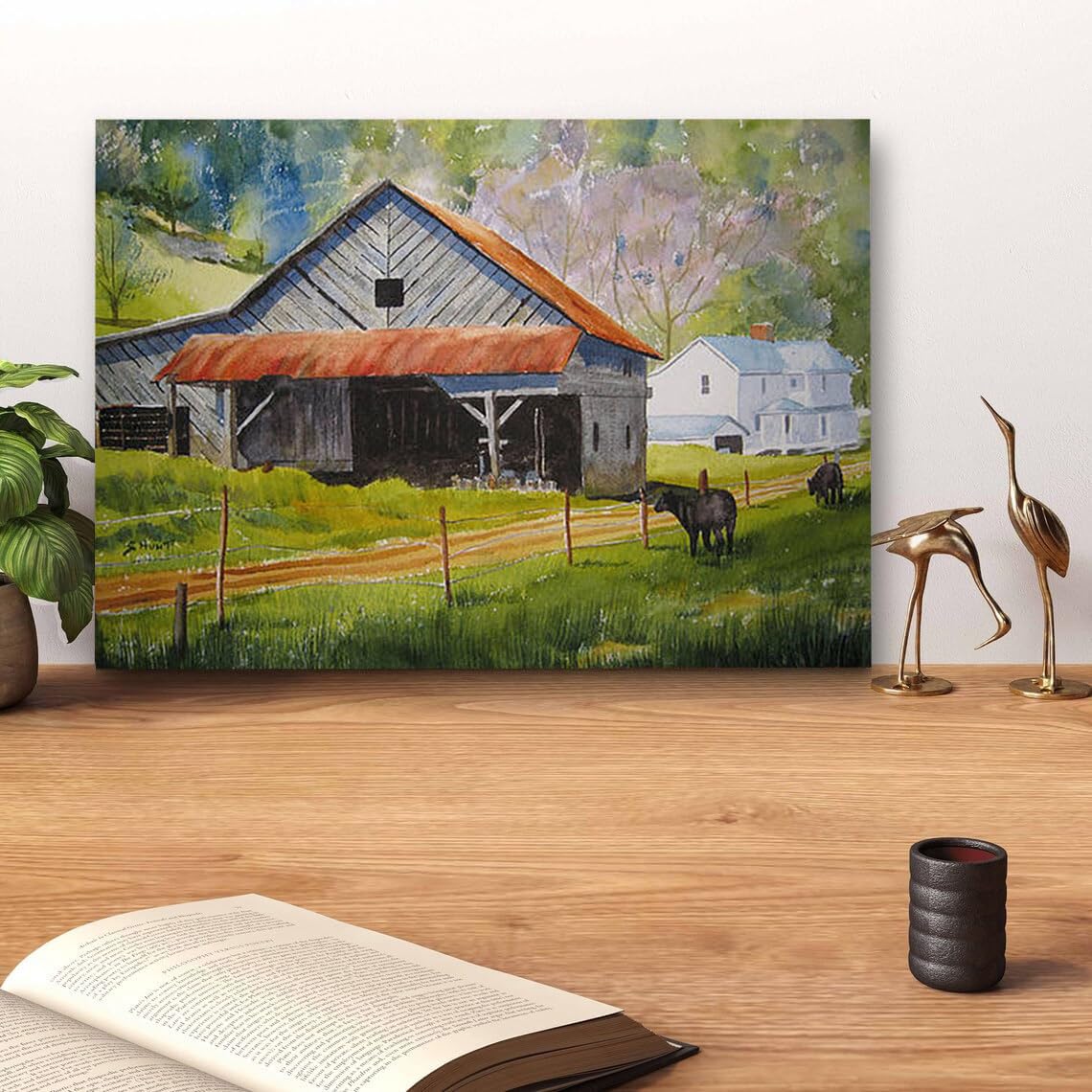 GADGETS WRAP Canvas Gallery Wrap Framed for Home Office Studio Living Room Decoration (14x11inch) - Boone Farm