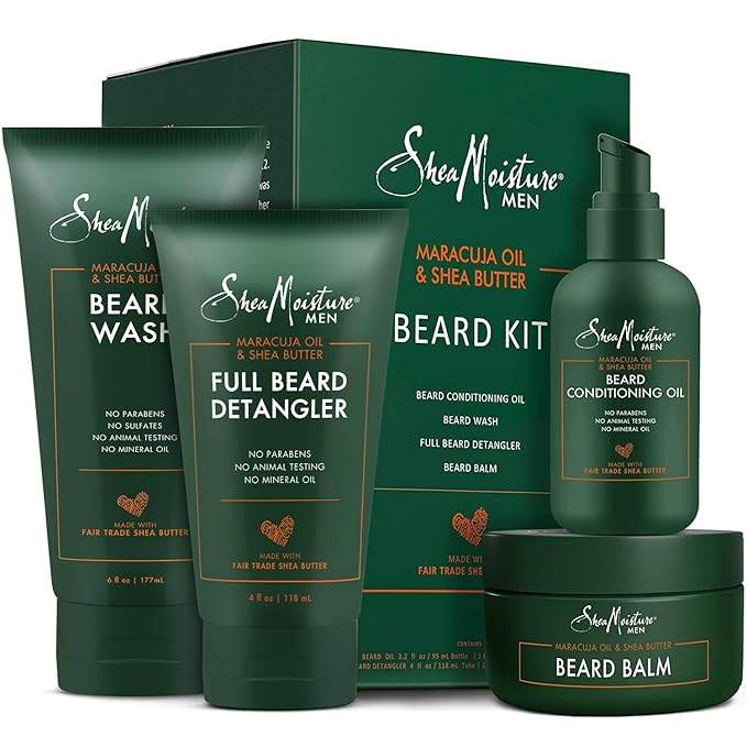 SheaMoisture Beard-Care Kit for Men with organic shea butter and natural oils