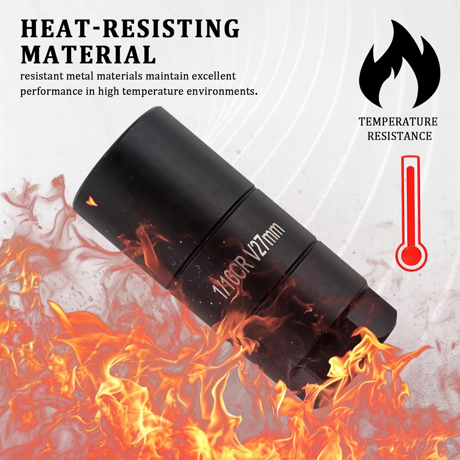 Oil Pressure Sensor Socket,Hexagonal Drive-27mm Socket for Removing Oil Sending Unit,Heavy Duty Chrome Molybdenum Steel 1 1/16 Sockets Fits 3/8"Drive,1 1/8"Hex Wrench (Black)
