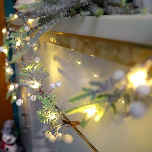Miniatura 6 de Luces de Navidad para exteriores e interiores, USB blanco cálido, guirnalda de Navidad, mini luz de hada, 25 LED, 6.5 pies, con temporizador remoto