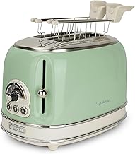 Ariete 155/04-green 155 Toaster which is Designed for Two Slices Vinatge-155/04-green, metal 810 W, Green