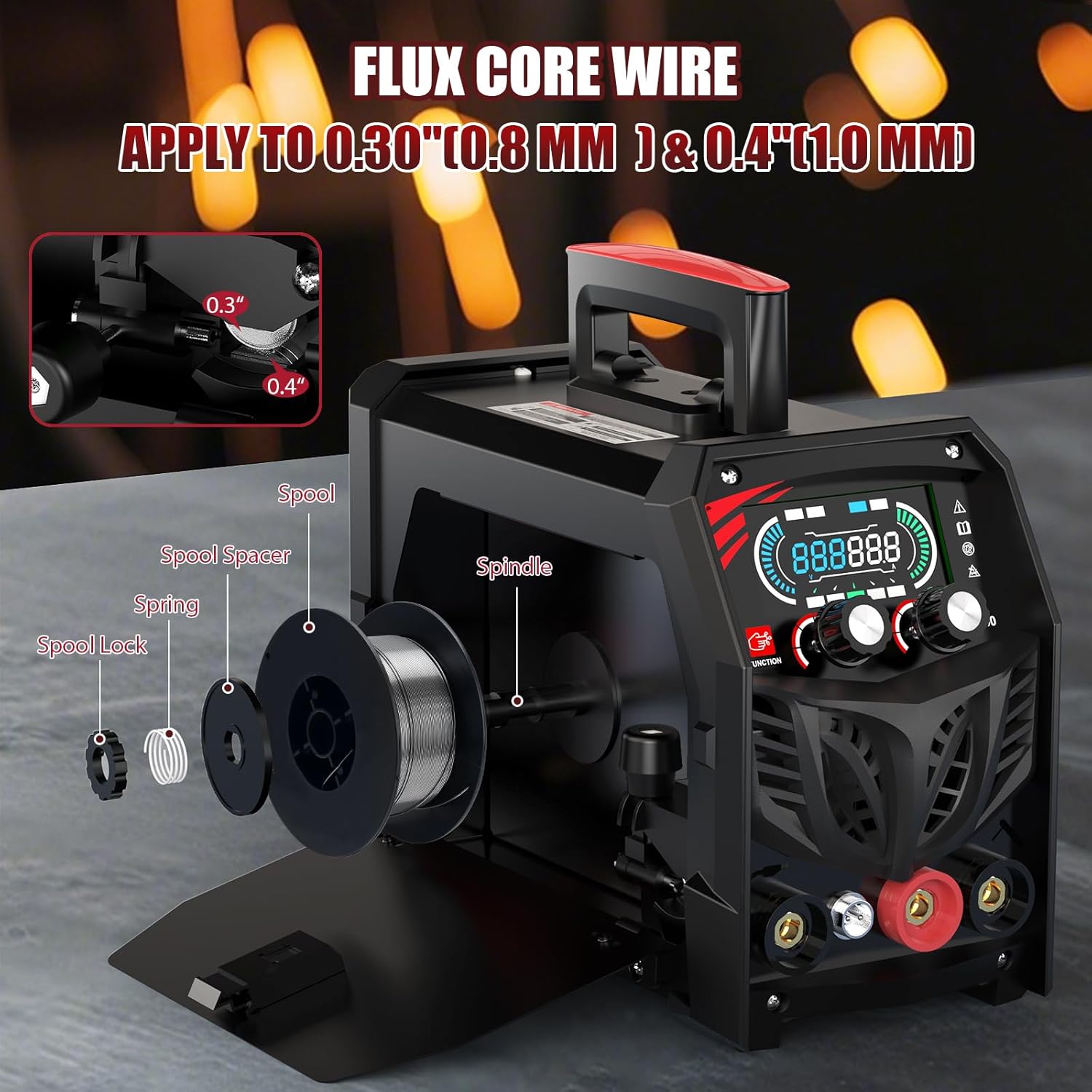 3 In 1 Welding Machine, 145Amps MIG Welder 110V Combines MIG (Gas/Gasless), TIG, and Stick Welding, High Efficiency Welder Machine with Digital Screen Display, Easy to Use